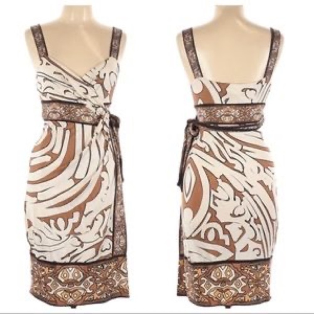 DIANE VON FURSTENBERG Mini Wrap Dress in 100% Silk - Size 4